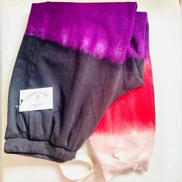 ELECTRIC & ROSE 🖤💜❤️  Abbot Kinney Sweatpant in Onyx, Port, & Cherry - Picture 4 of 8